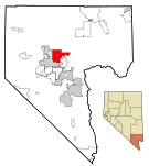 Clark County Nevada Incorporated Areas North Las Vegas highlighted